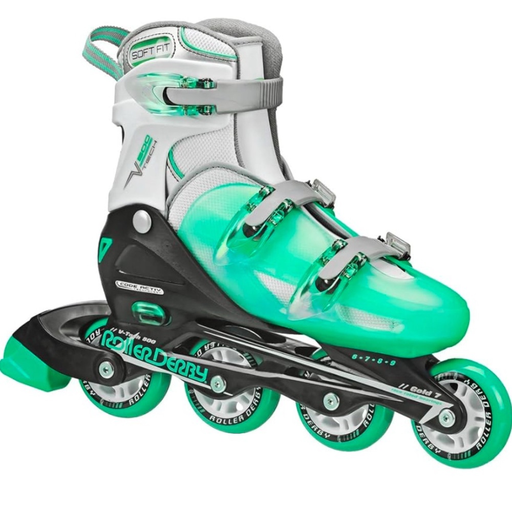 V-Tech 500 Adjustable Inline Skates - Green